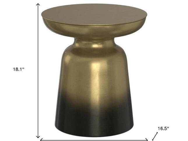 18" Gold Metal Round End Table