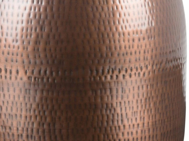 21" Copper Metal Round End Table