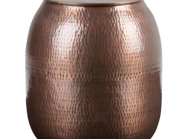 21" Copper Metal Round End Table
