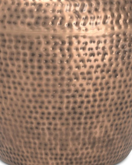 18" Copper Metal Round End Table