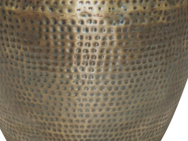 18" Gold Metal Round End Table