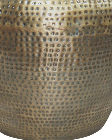 18" Gold Metal Round End Table