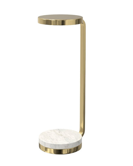 26" Gold Iron Round End Table