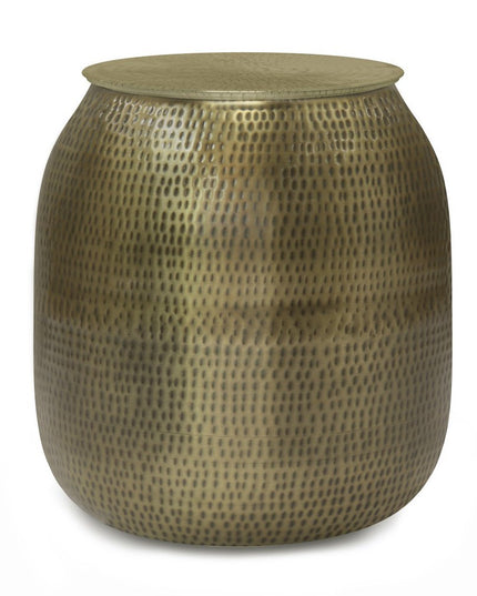 21" Gold Metal Round End Table