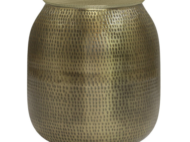 21" Gold Metal Round End Table