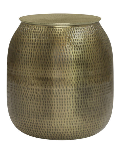 21" Gold Metal Round End Table