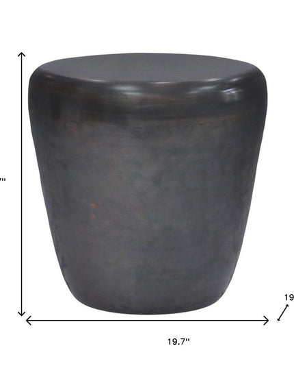 22" Copper Metal Round End Table