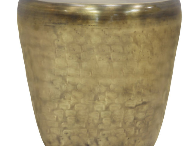 22" Gold Metal Round End Table