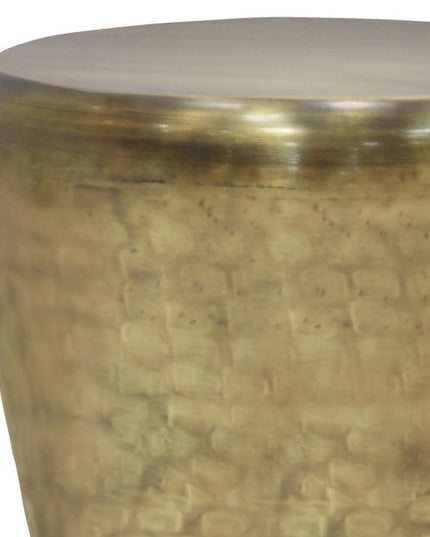 22" Gold Metal Round End Table