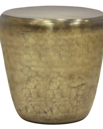 22" Gold Metal Round End Table