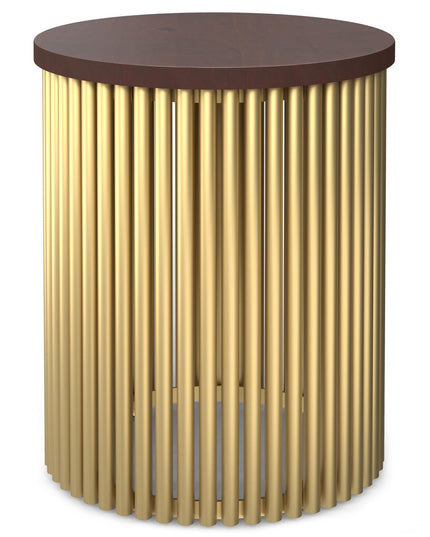 21" Gold Metal Round End Table