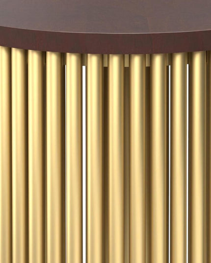 21" Gold Metal Round End Table