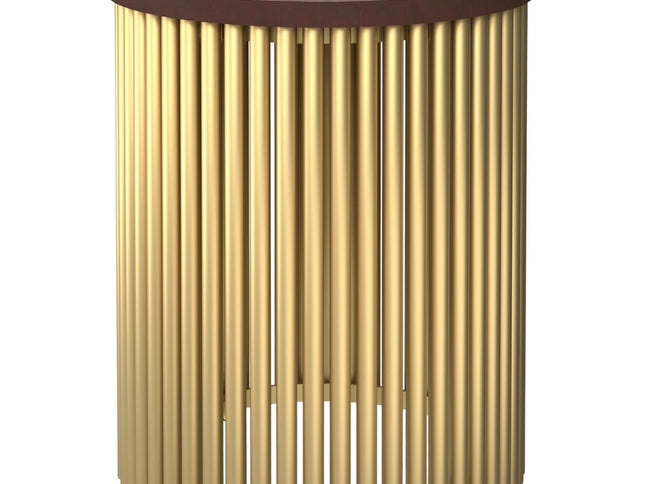 21" Gold Metal Round End Table