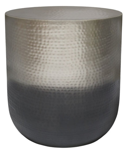 22" Silver Metal Round End Table