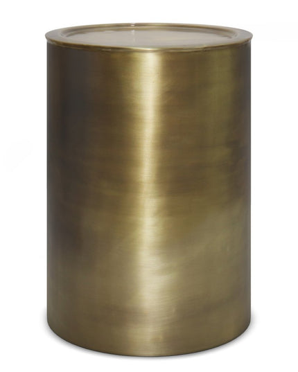 21" Gold Metal Round End Table