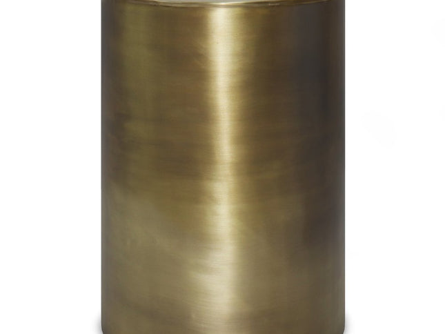 21" Gold Metal Round End Table