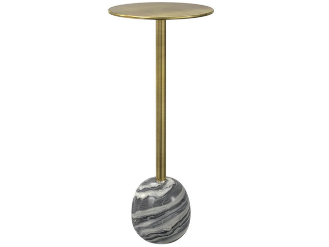 23" Gold Metal Round End Table