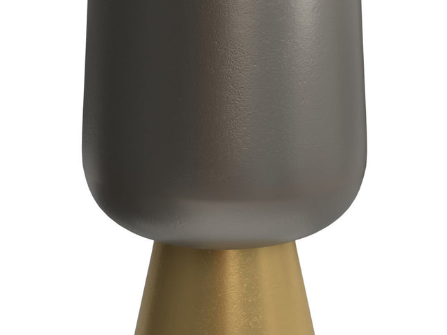 20" Antiqued Brass Aluminum Round End Table