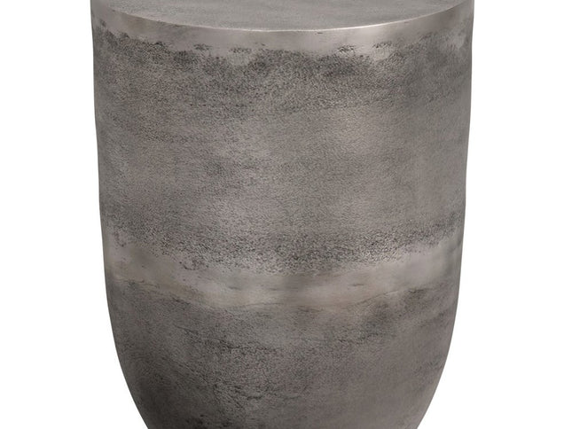 20" Silver Aluminum Round End Table