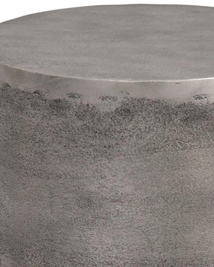 20" Silver Aluminum Round End Table