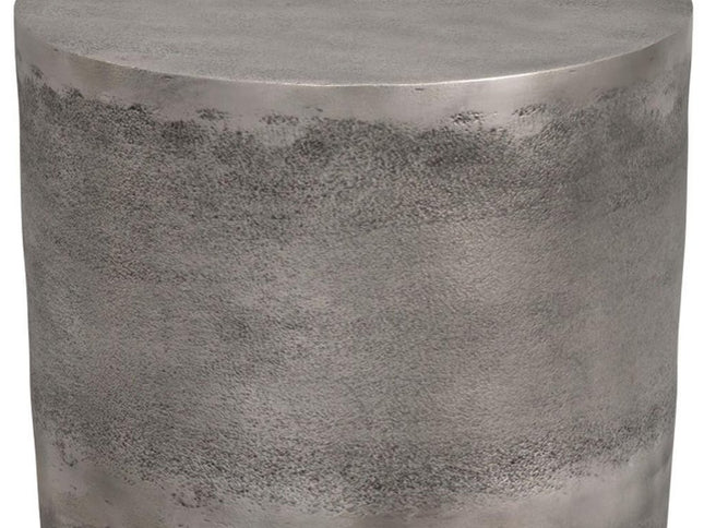 20" Silver Aluminum Round End Table
