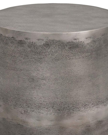 20" Silver Aluminum Round End Table