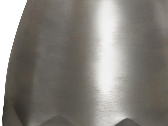 20" Silver Metal Round End Table