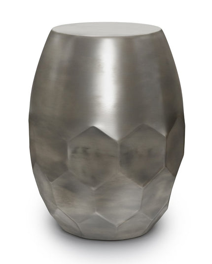 20" Silver Metal Round End Table