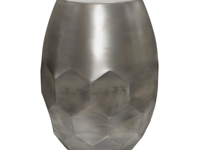 20" Silver Metal Round End Table