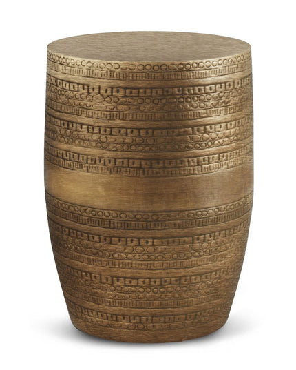 20" Gold Metal Round End Table