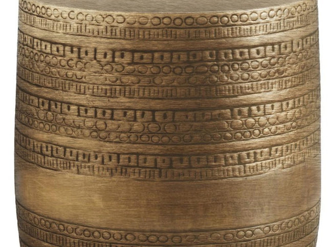 20" Gold Metal Round End Table