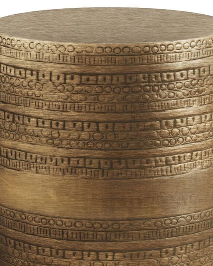 20" Gold Metal Round End Table