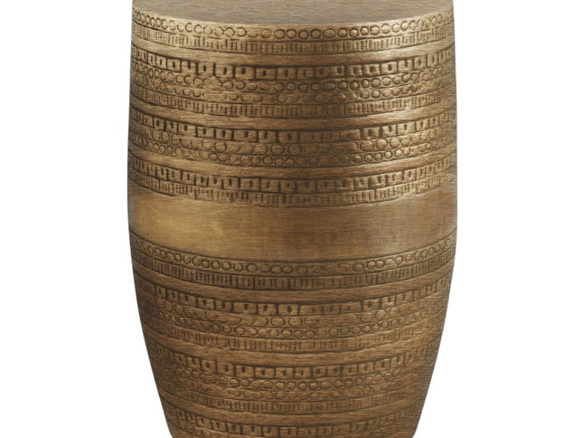 20" Gold Metal Round End Table