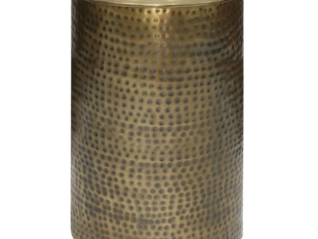 21" Gold Metal Round End Table