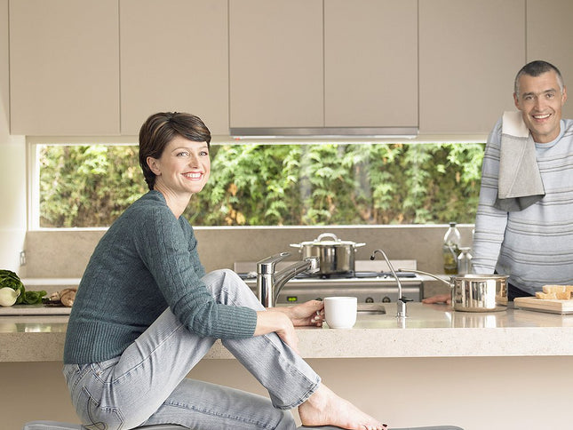 Set of Two 22" Gray and Off White Upholstered and Heavy Duty Plastic Backless Bar Chairs