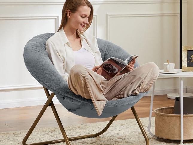 26" Brown Tufted Lounge Chair