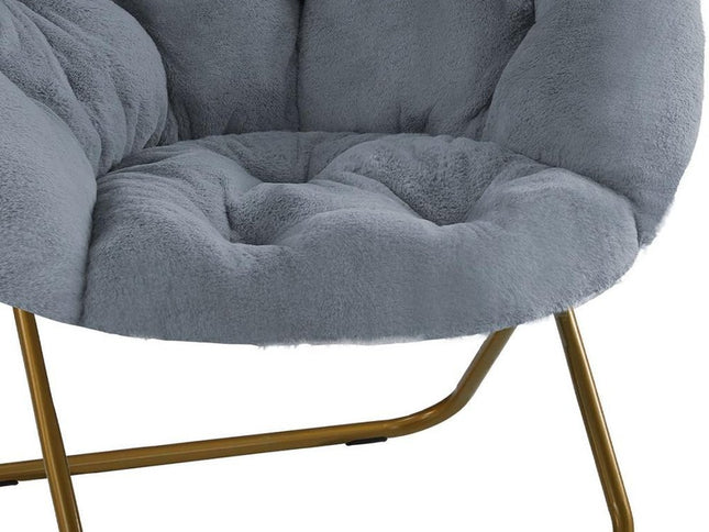 26" Brown Tufted Lounge Chair