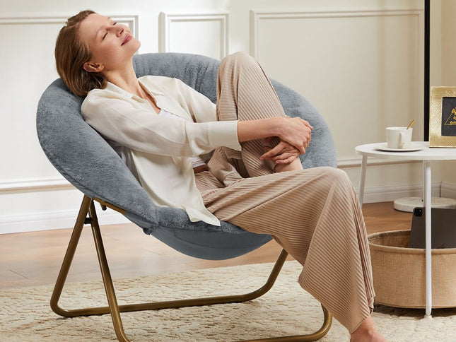 26" Brown Tufted Lounge Chair