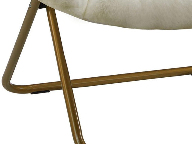 26" Brown Tufted Lounge Chair