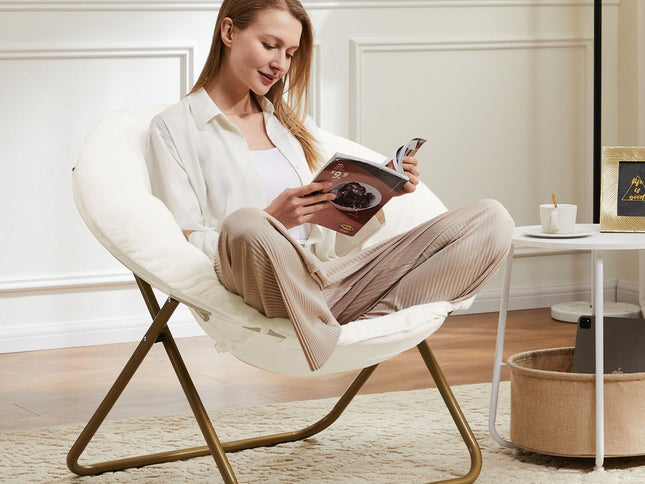 26" Brown Tufted Lounge Chair