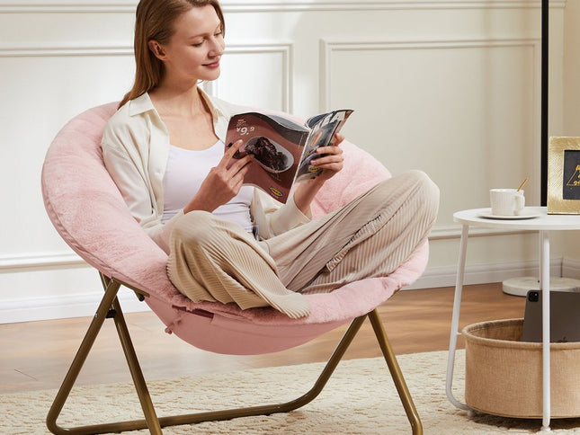 26" Brown Tufted Lounge Chair