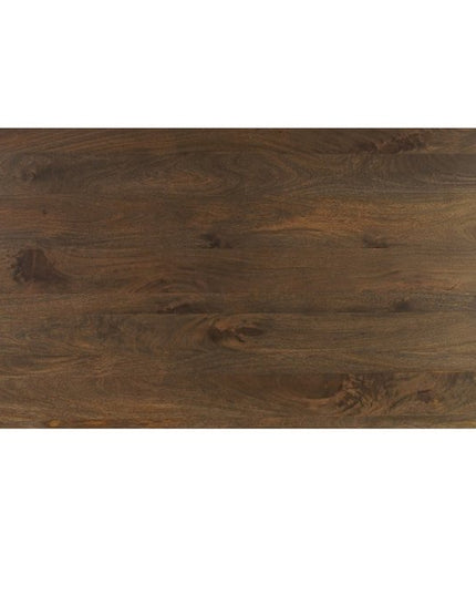 Seven Piece Brown Solid Wood Dining Set with Six Chairs