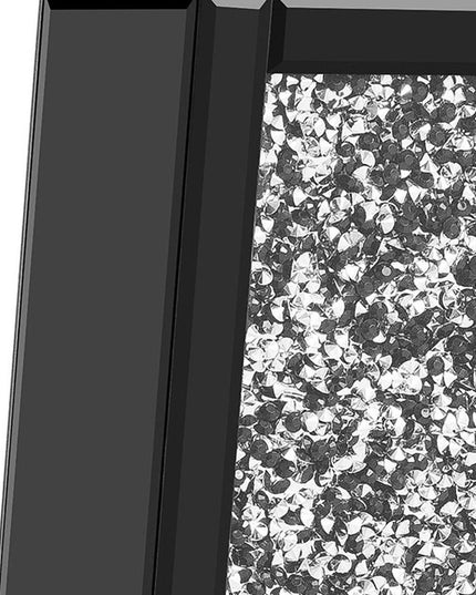 24" Black Crystal Glass Floor Vase With Faux Crystals