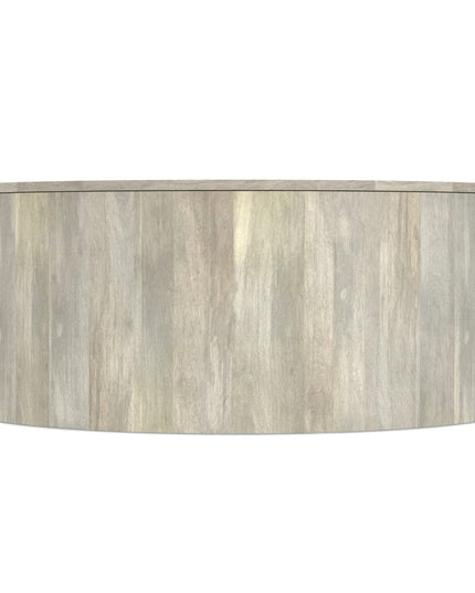 36" White Solid Wood Round Solid Coffee Table