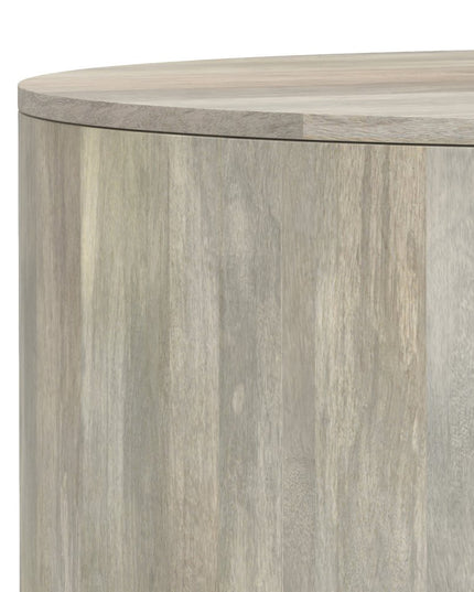 36" White Solid Wood Round Solid Coffee Table