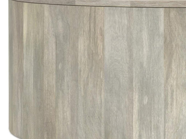 36" White Solid Wood Round Solid Coffee Table