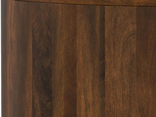 36" Brown Solid Wood Round Solid Coffee Table