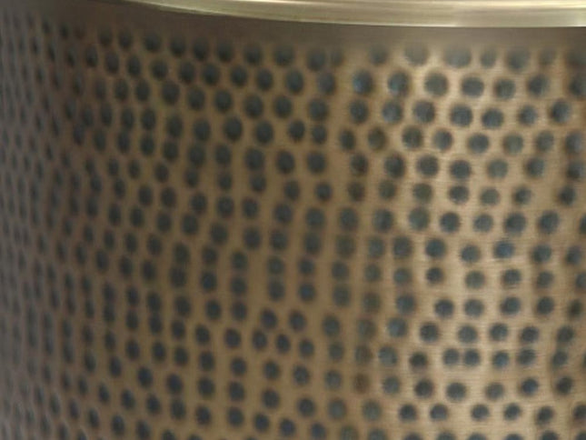 32" Antiqued Gold Iron Round Solid Coffee Table