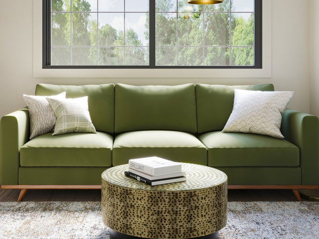 30" Black Iron Round Solid Coffee Table