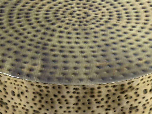 30" Black Iron Round Solid Coffee Table